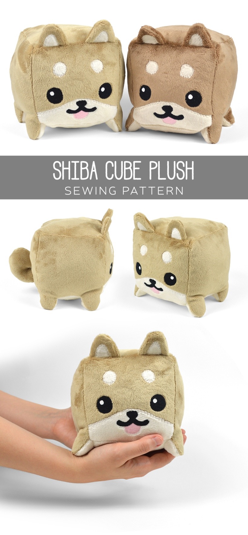 Выкройка мягкая игрушка собачки породы Сиба-ину (Shiba Inu)